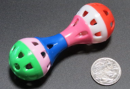 dumbell rattle foot toy