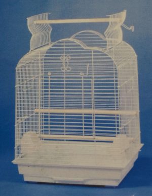 open top waved roof bird cage