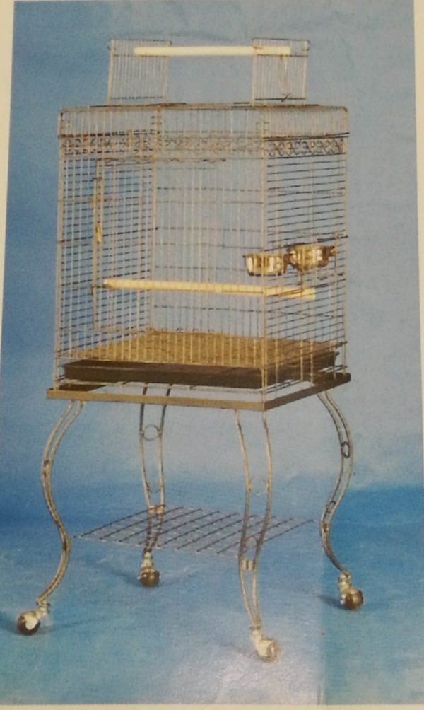 square open top cage with stand