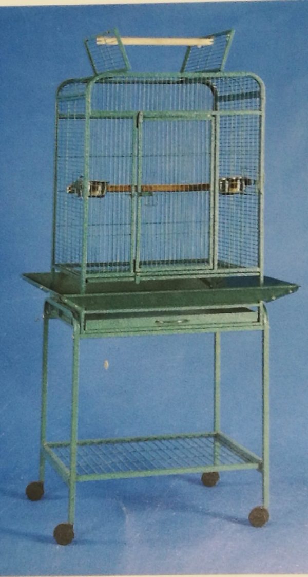 medium open top cage with stand and skirt surround